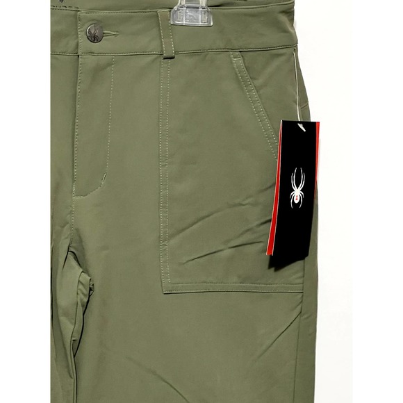 NWT Spyder Women's Green Activewear Convertible Pants Zip off Shorts Size Large - Picture 4 of 11